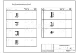 Спецификация заполнения оконных проемов