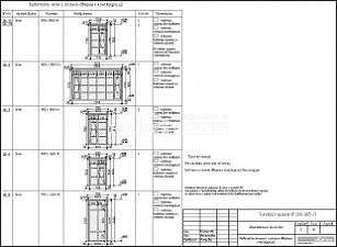 Ведомость окон и оконно-дверных конструкций
