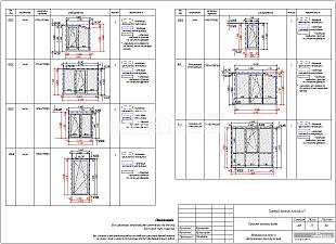 Ведомость окон и витражных конструкций